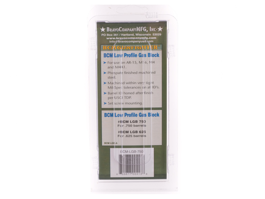 BCM Gunfighter Low Profile Gas Block .750